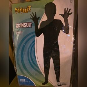 Spirit Kids Black Skinsuit Costume 8-10